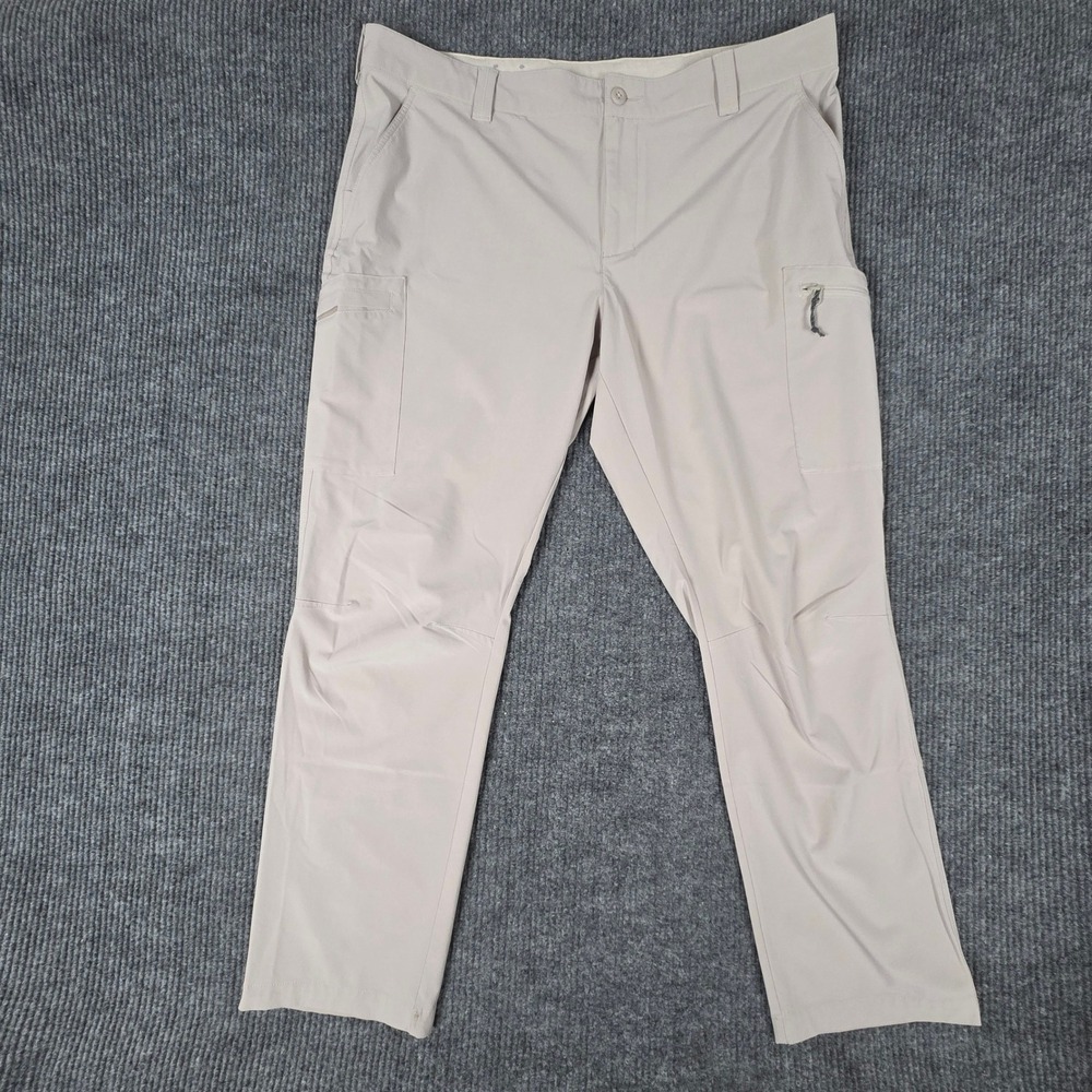 Columbia PFG Mens Tan Cargo Pants Performance Fishing Gear Size 40x32